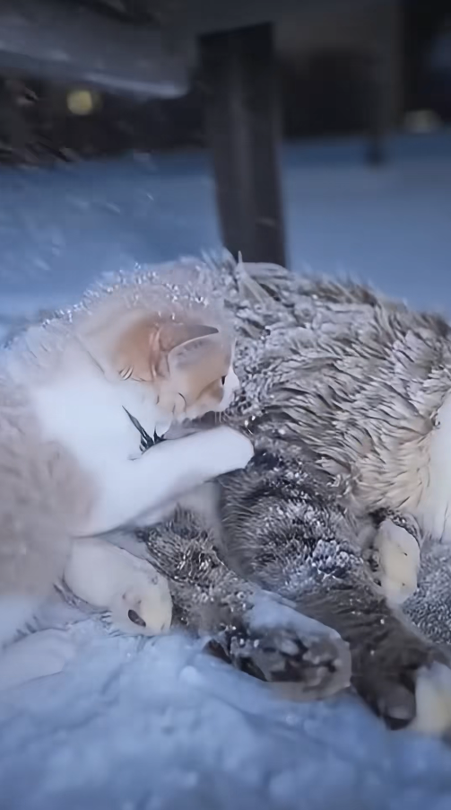 M1511007_Mommy, wake up… It paws at snow, thinking she just asleep…_part2