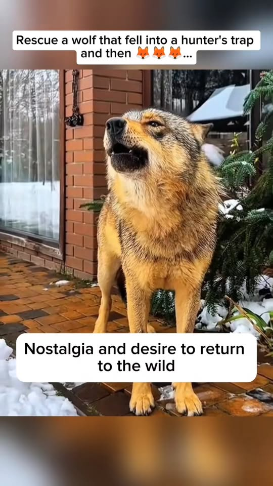 M1111001 Rescue wolf fell into hunter trap then #AnimalR