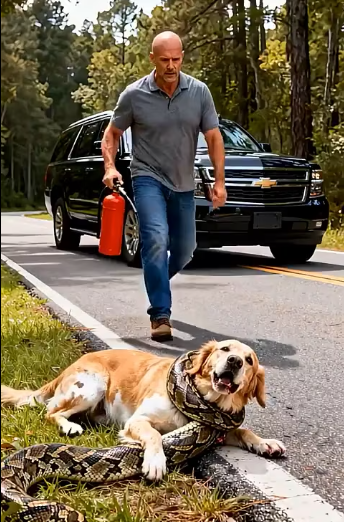 M0301001 A kind man rescues people and recovers gold from Python.