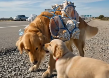M0301005_Heartbreaking Puppy Stops Truck to Save Trapped Mother on Highway_part2