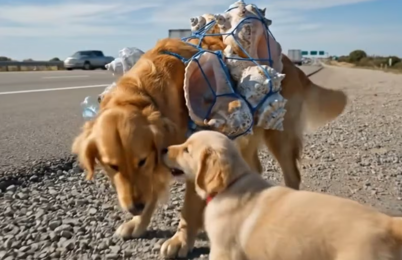 M0301005_Heartbreaking Puppy Stops Truck to Save Trapped Mother on Highway_part2