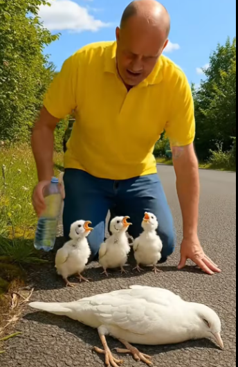 M0601021_Kind Man rescued helpless Robin chicks on road_part2