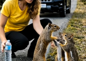 M0402015 kind hearted lady rescue poor unconscious mother squirrel on the road side part2