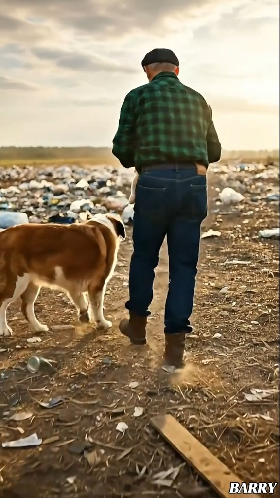 M0902004 Barry rescues a golden retriever puppy from the trash! š¾##animals #goldenretriever #rescue part2